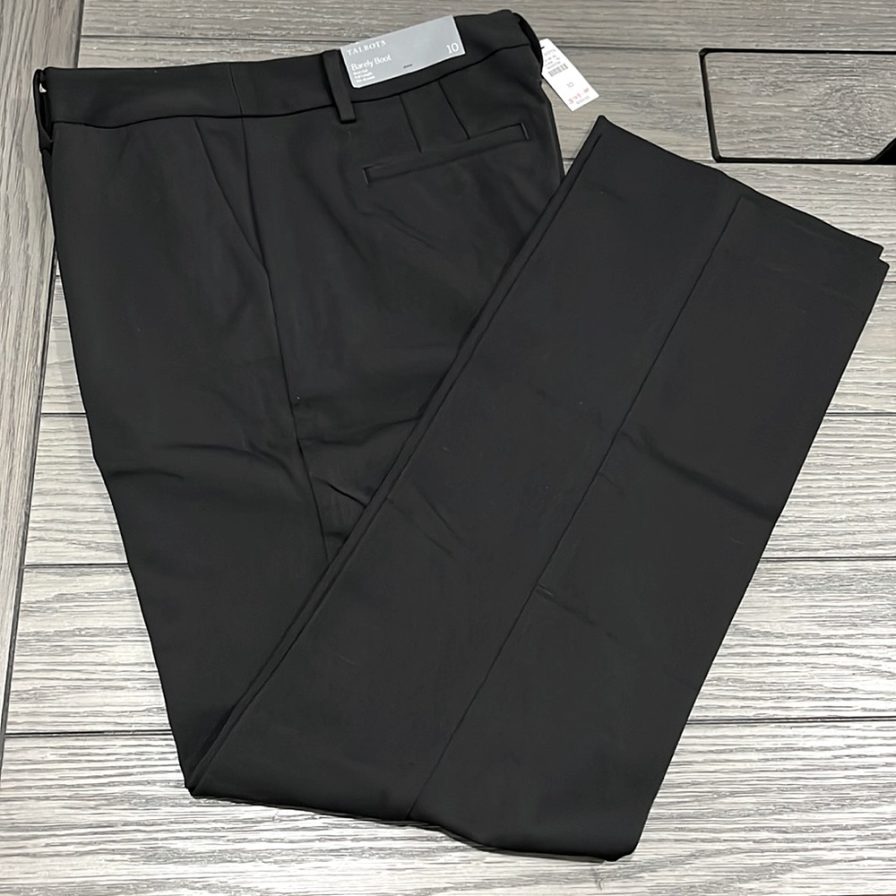 Talbots Barely Boot Black Trousers Size 10